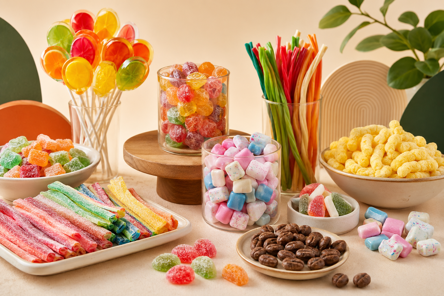 Unbranded selection of sweets and savoury snacks